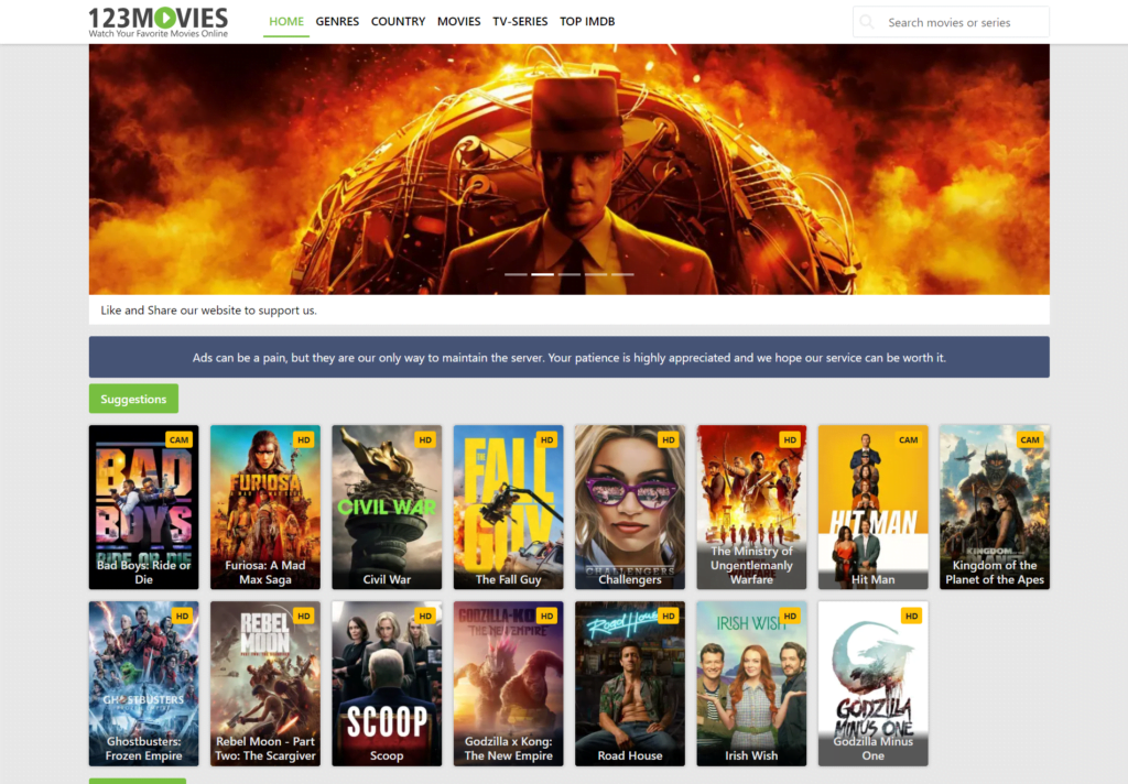 Top Alternatives For Streaming Movies Like 123movies